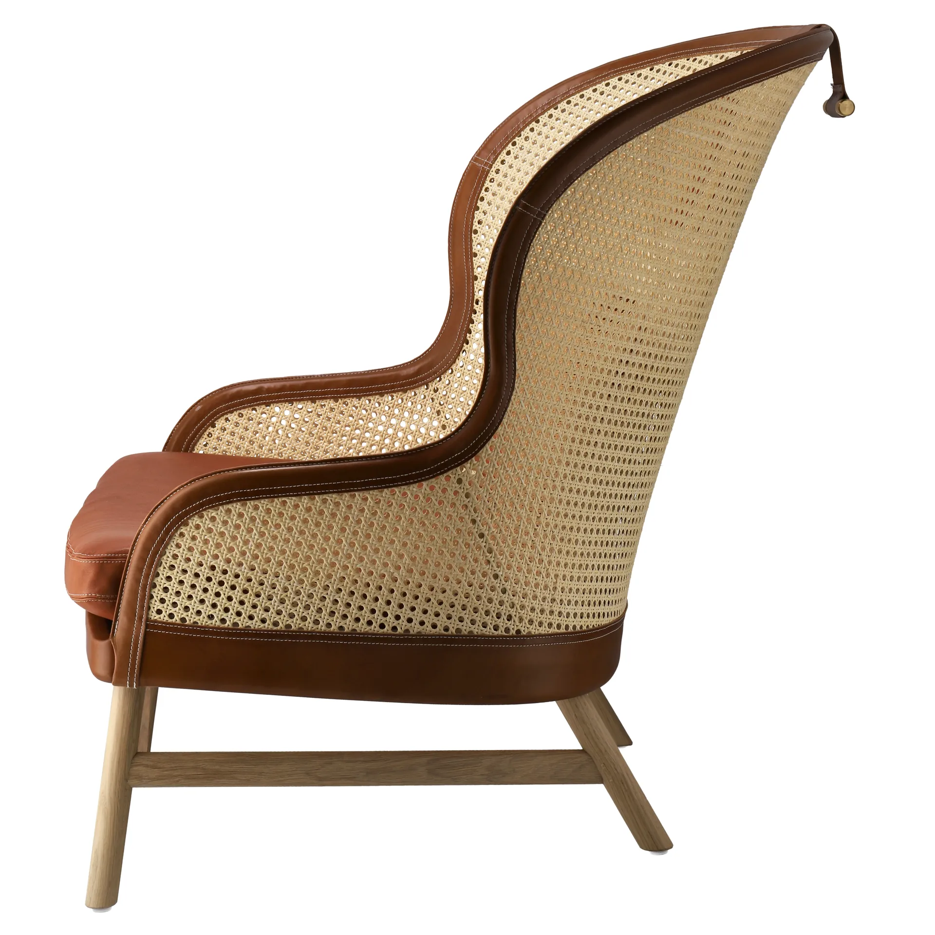 Dandy armchair, Oak-natural-Tärnsjö leather cognac Gärsnäs