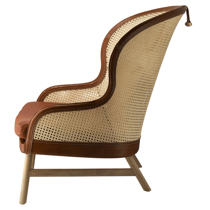 Dandy armchair, Oak-natural-Tärnsjö leather cognac Gärsnäs