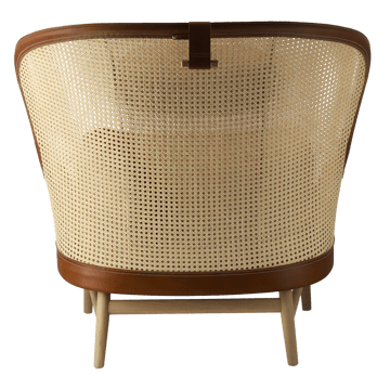 Dandy armchair - Oak-natural-Tärnsjö leather cognac - Gärsnäs