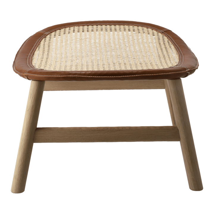 Dandy footstool - Oak-natural-Tärnsjö leather cognac - Gärsnäs