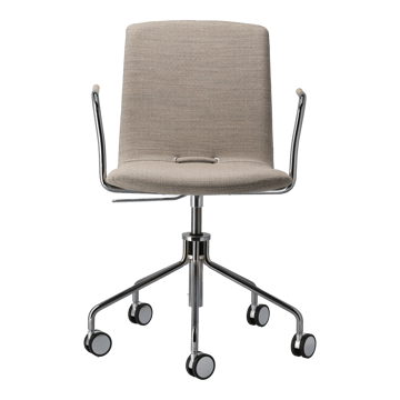 Day armchair swivel stand chrome - Oak-natural-H&S-fabric foss 0212 - Gärsnäs
