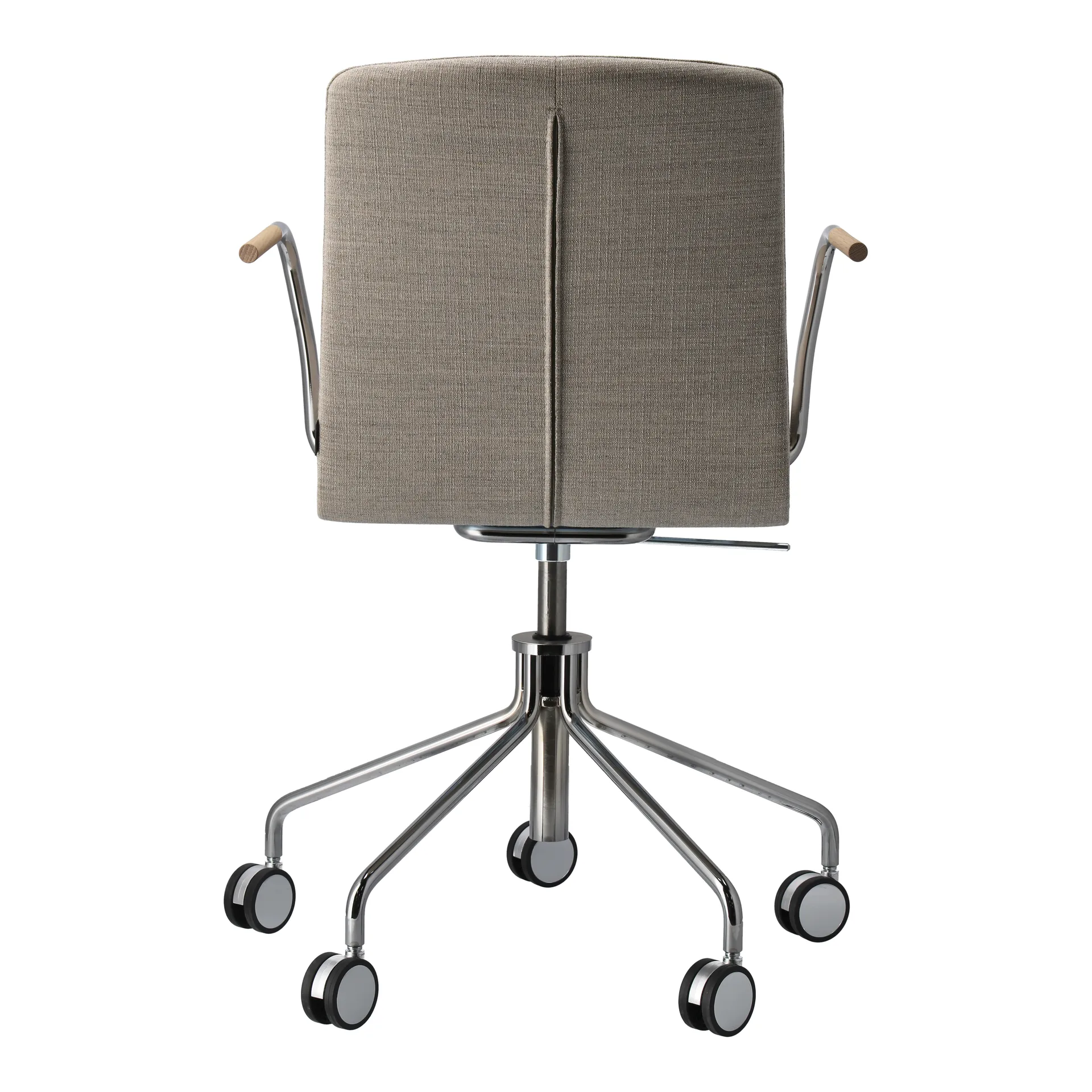 Day armchair swivel stand chrome, Oak-natural-H&S-fabric foss 0212 Gärsnäs