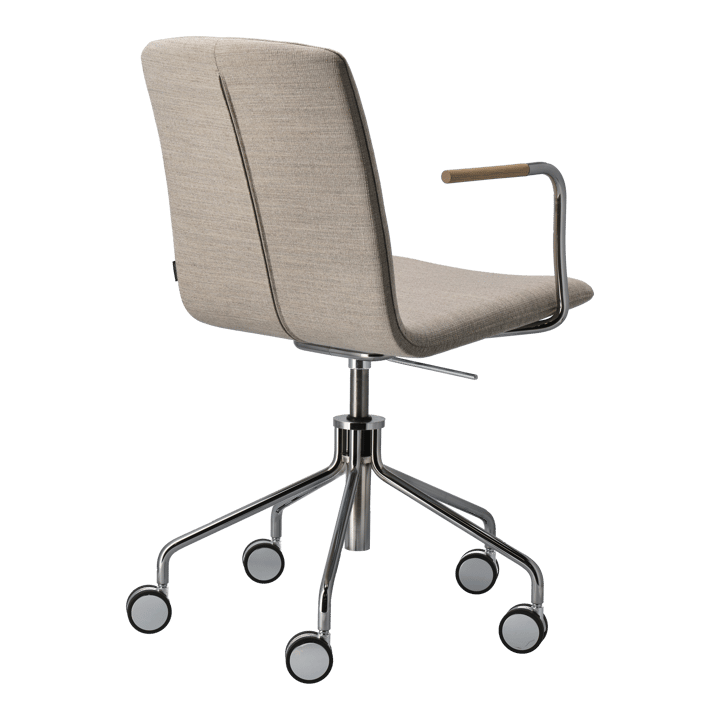 Day armchair swivel stand chrome - Oak-natural-H&S-fabric foss 0212 - Gärsnäs