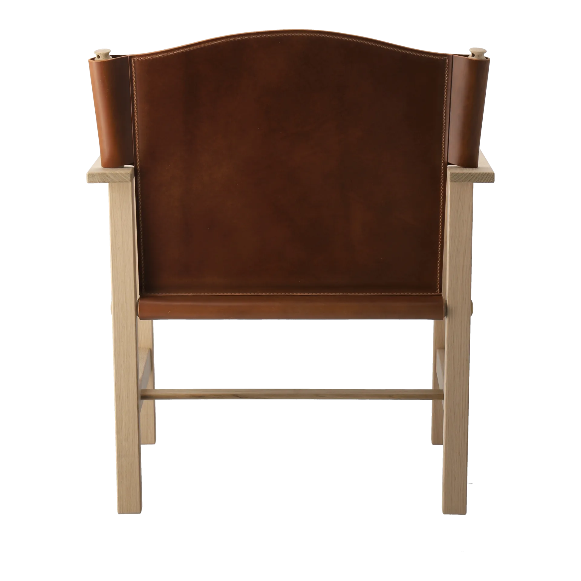 Ferdinand armchair, Oak-untreated-Tärnsjö leather cognac Gärsnäs