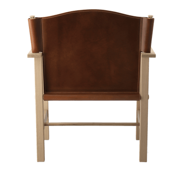 Ferdinand armchair - Oak-untreated-Tärnsjö leather cognac - Gärsnäs