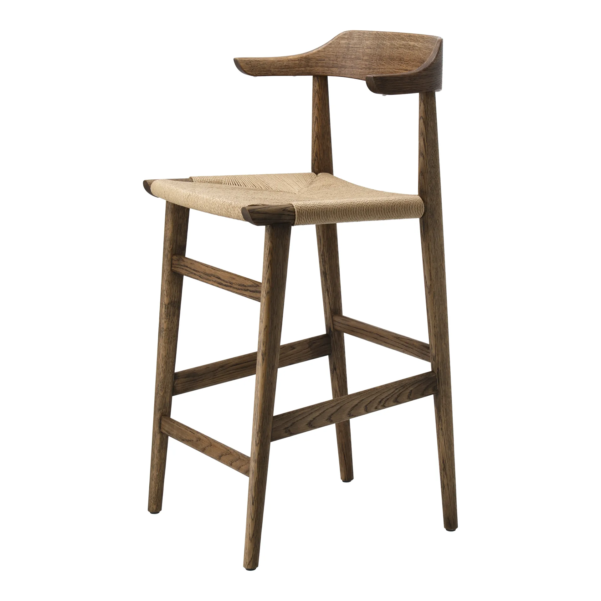 Hedda bar stool, Oak-black-paper cord natural Gärsnäs