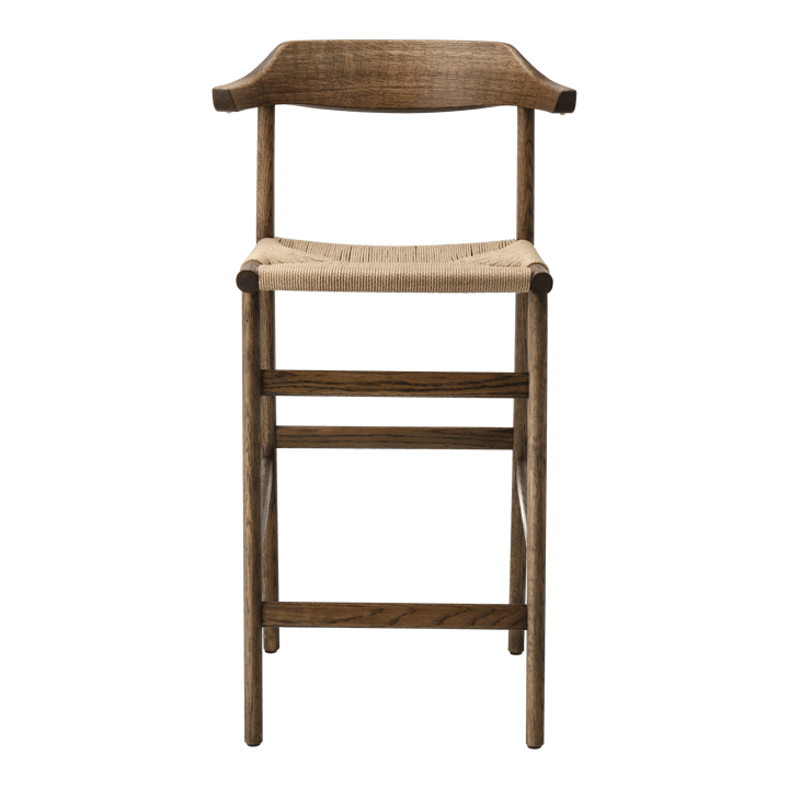 Hedda bar stool, Oak-black-paper cord natural Gärsnäs