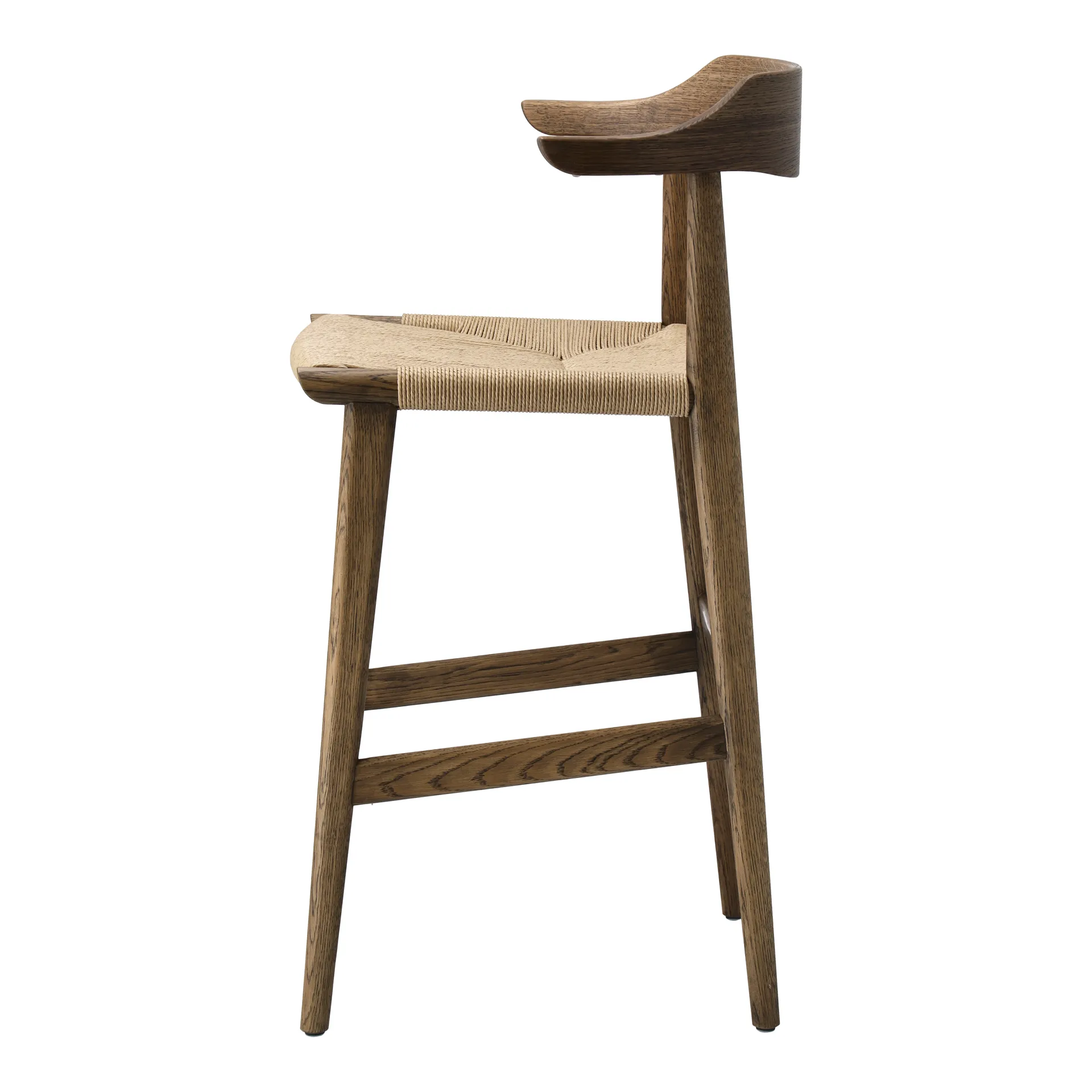 Hedda bar stool, Oak-black-paper cord natural Gärsnäs