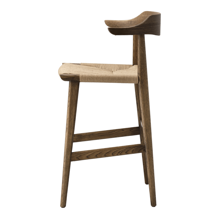 Hedda bar stool, Oak-black-paper cord natural Gärsnäs