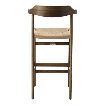 Hedda bar stool - Oak-black-paper cord natural - G�ärsnäs