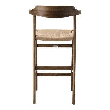 Hedda bar stool - Oak-black-paper cord natural - Gärsnäs