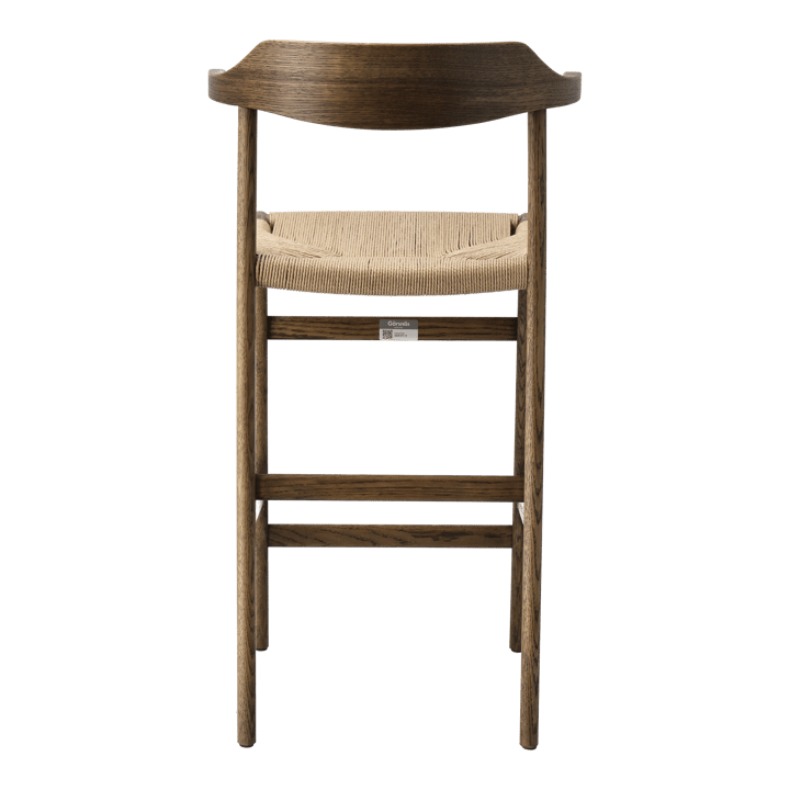 Hedda bar stool, Oak-black-paper cord natural Gärsnäs