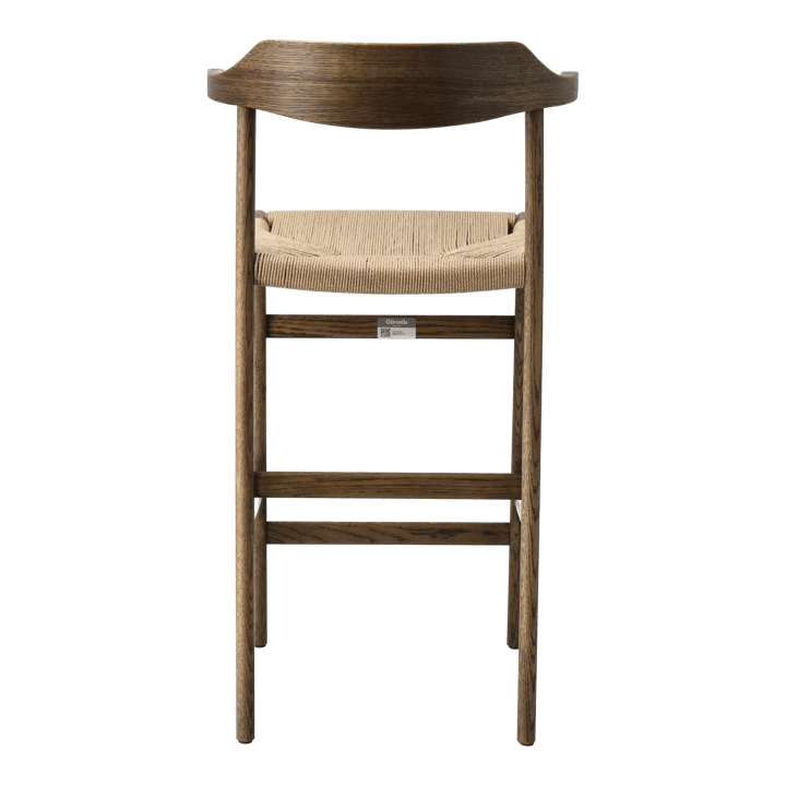 Hedda bar stool - Oak-black-paper cord natural - Gärsnäs