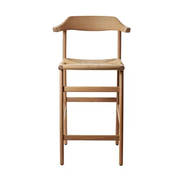 Hedda bar stool - Oak natural monocoating-paper cord natural - Gärsnäs