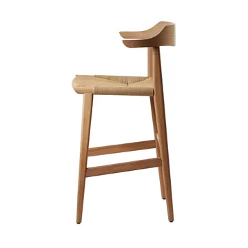 Hedda bar stool - Oak natural monocoating-paper cord natural - Gärsnäs