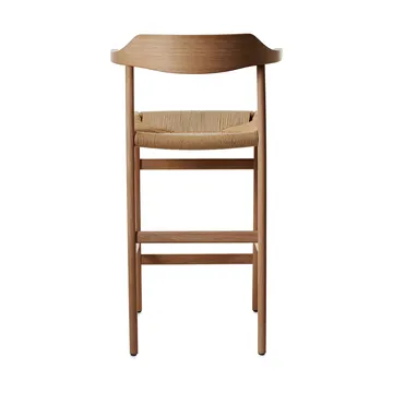 Hedda bar stool - Oak natural monocoating-paper cord natural - Gärsnäs