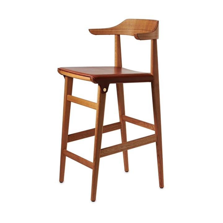 Hedda bar stool - Oak-pure-Tärnsjö leather cognac - Gärsnäs