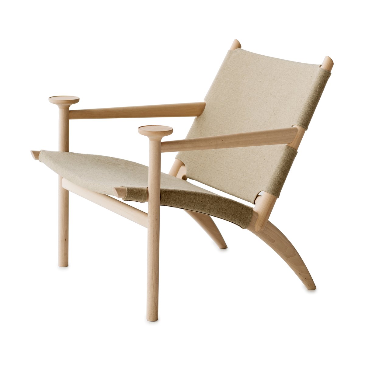 Gärsnäs Hedwig armchair Beech-white-cloth canvas | Scandinavian Design | Armchairs & footstools | Grey