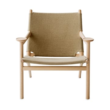 Hedwig armchair - Beech-white-cloth canvas - Gärsnäs