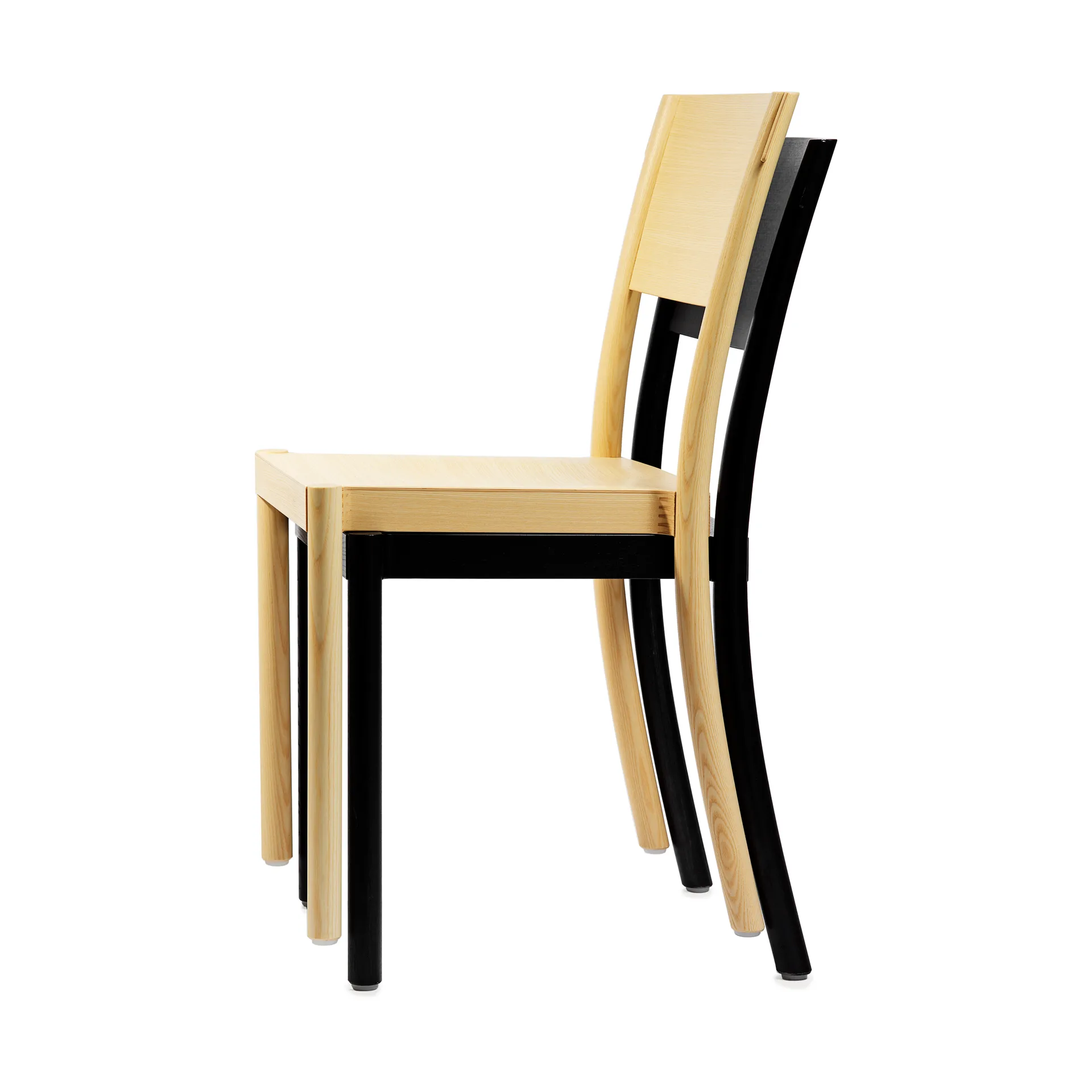Light & Easy chair, Ash-black stained-veneered seat Gärsnäs
