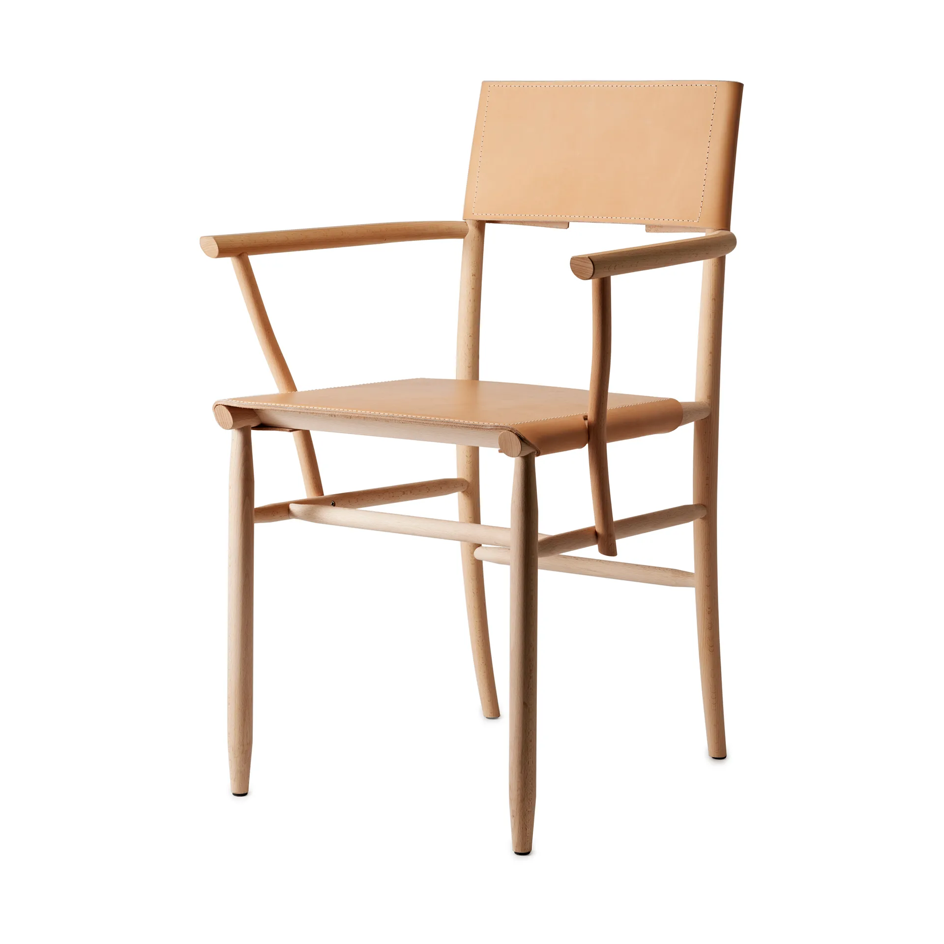 Madonna armchair, Beech-natural-Tärnsjö leather natural Gärsnäs