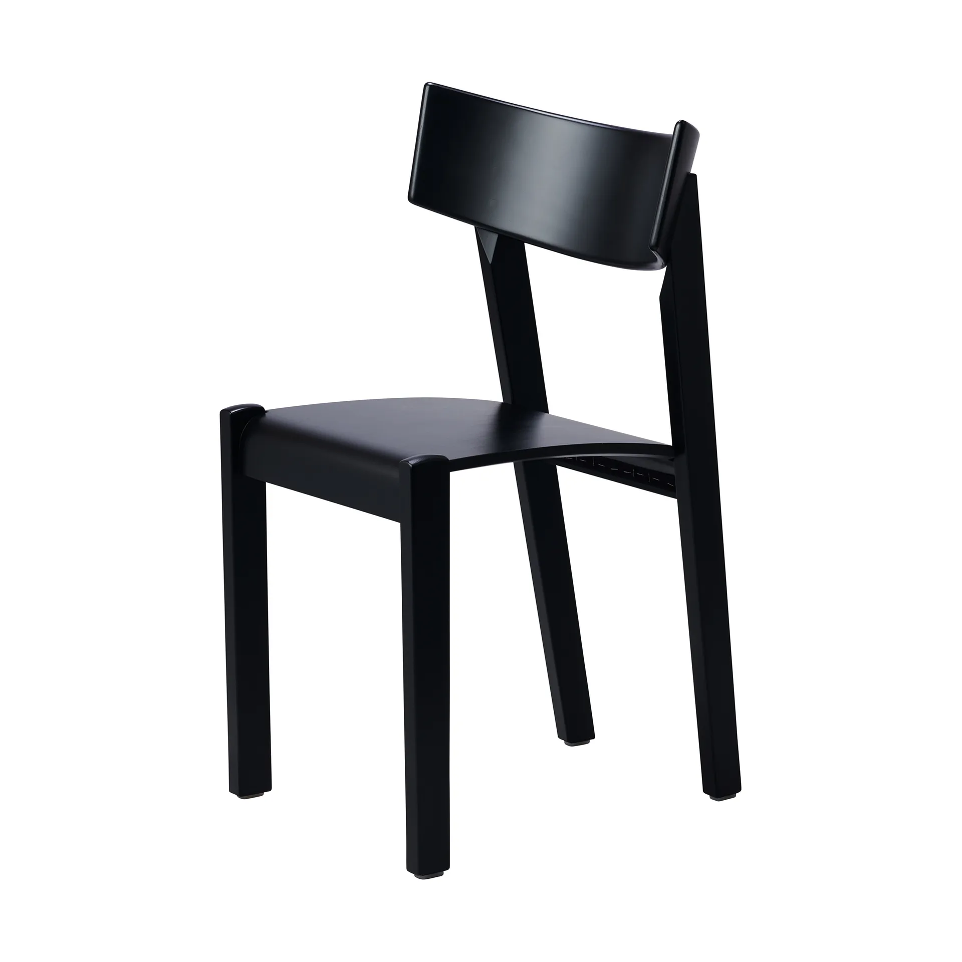 Tati chair, Beech veneered seat-black stain Gärsnäs