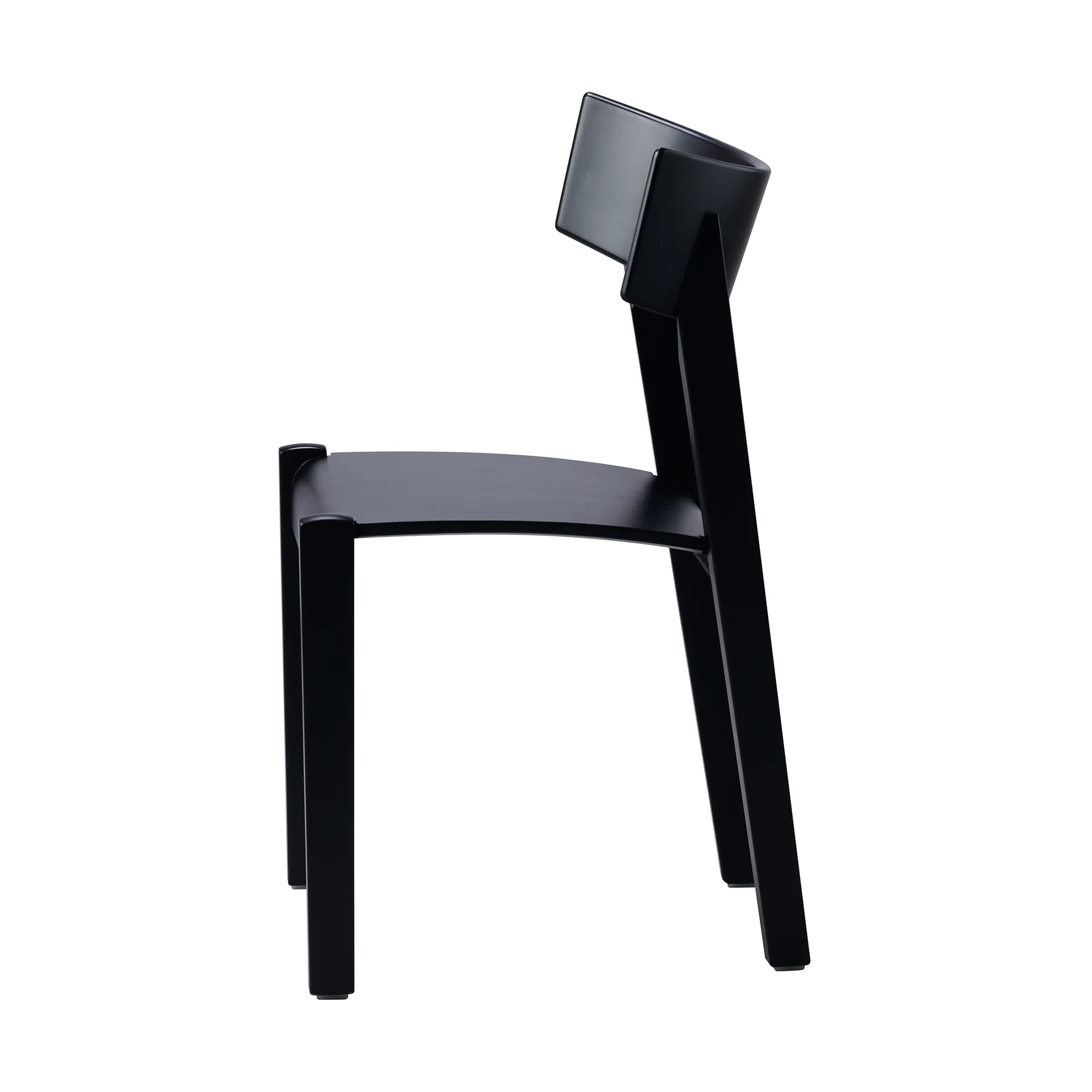 Tati chair, Beech veneered seat-black stain Gärsnäs