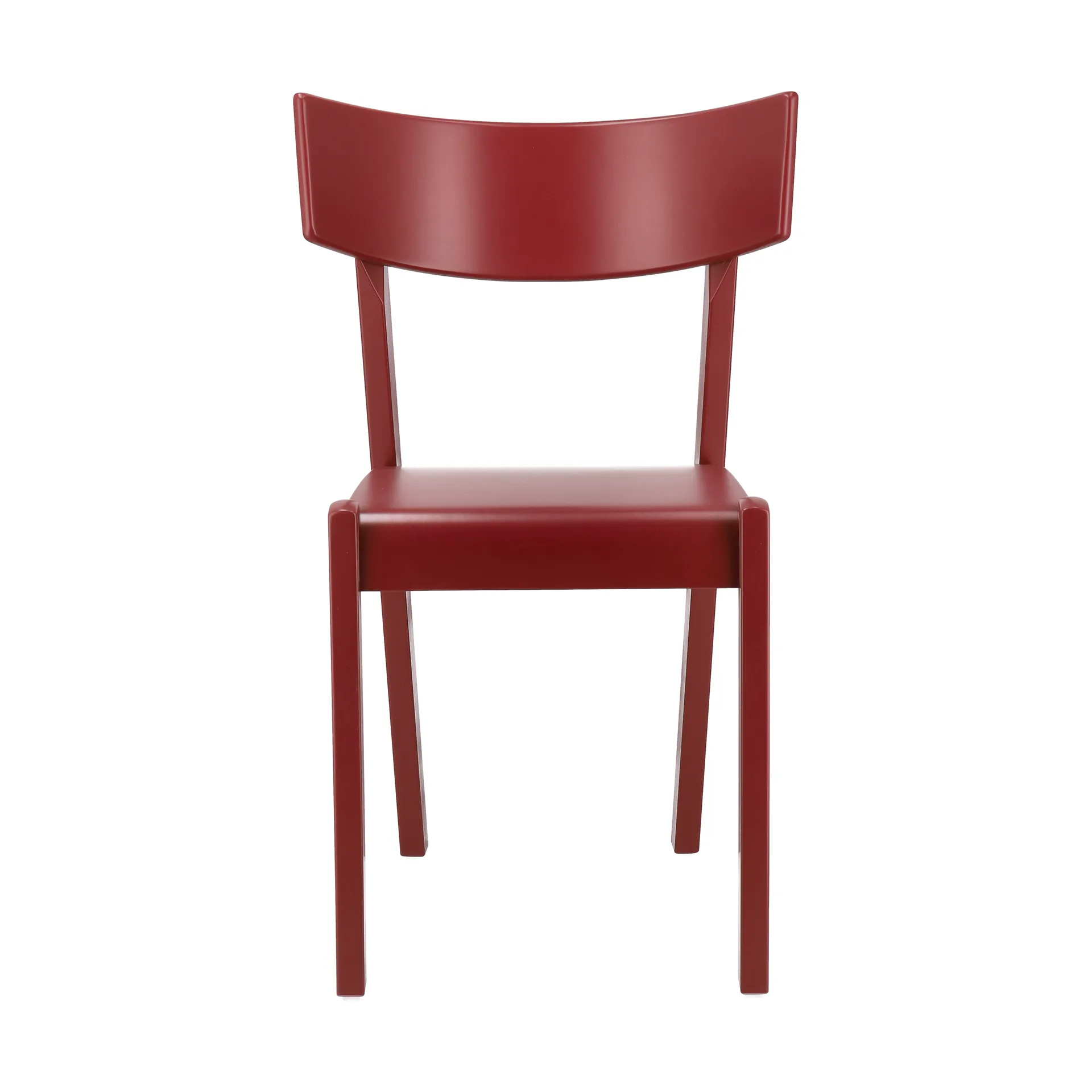 Tati chair, Beech veneered seat-red stain Gärsnäs