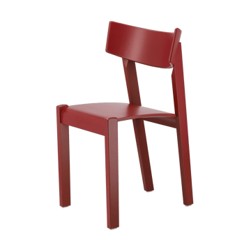 Tati chair - Beech veneered seat-red stain - Gärsnäs