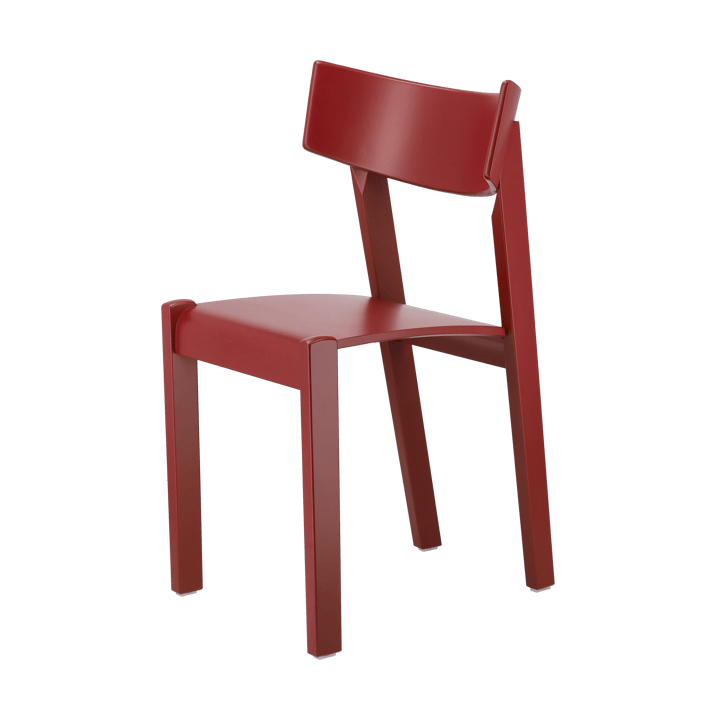 Tati chair - Beech veneered seat-red stain - Gärsnäs