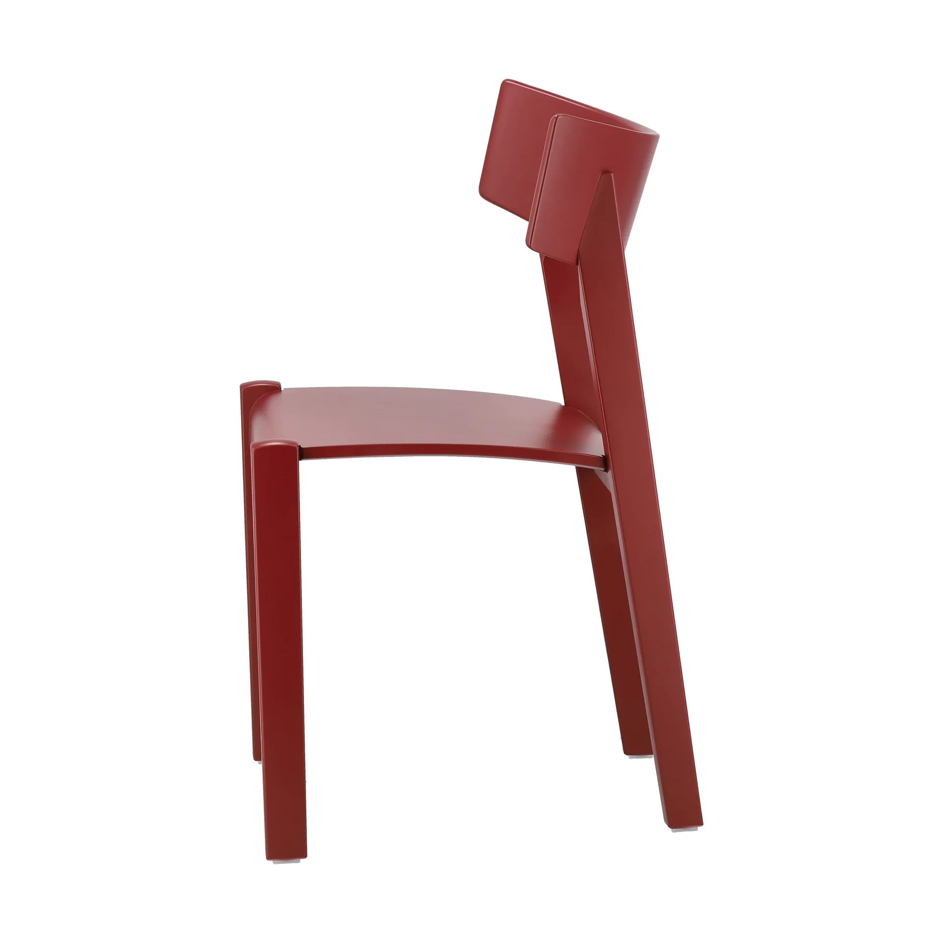 Tati chair, Beech veneered seat-red stain Gärsnäs