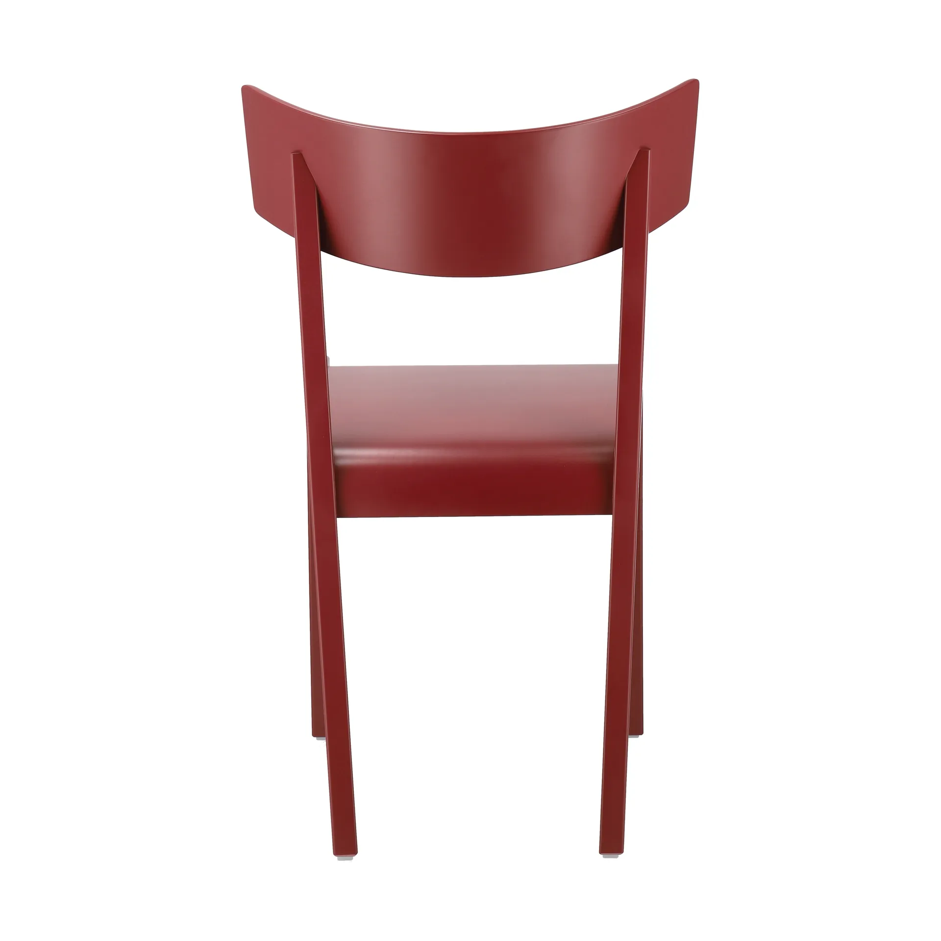 Tati chair, Beech veneered seat-red stain Gärsnäs