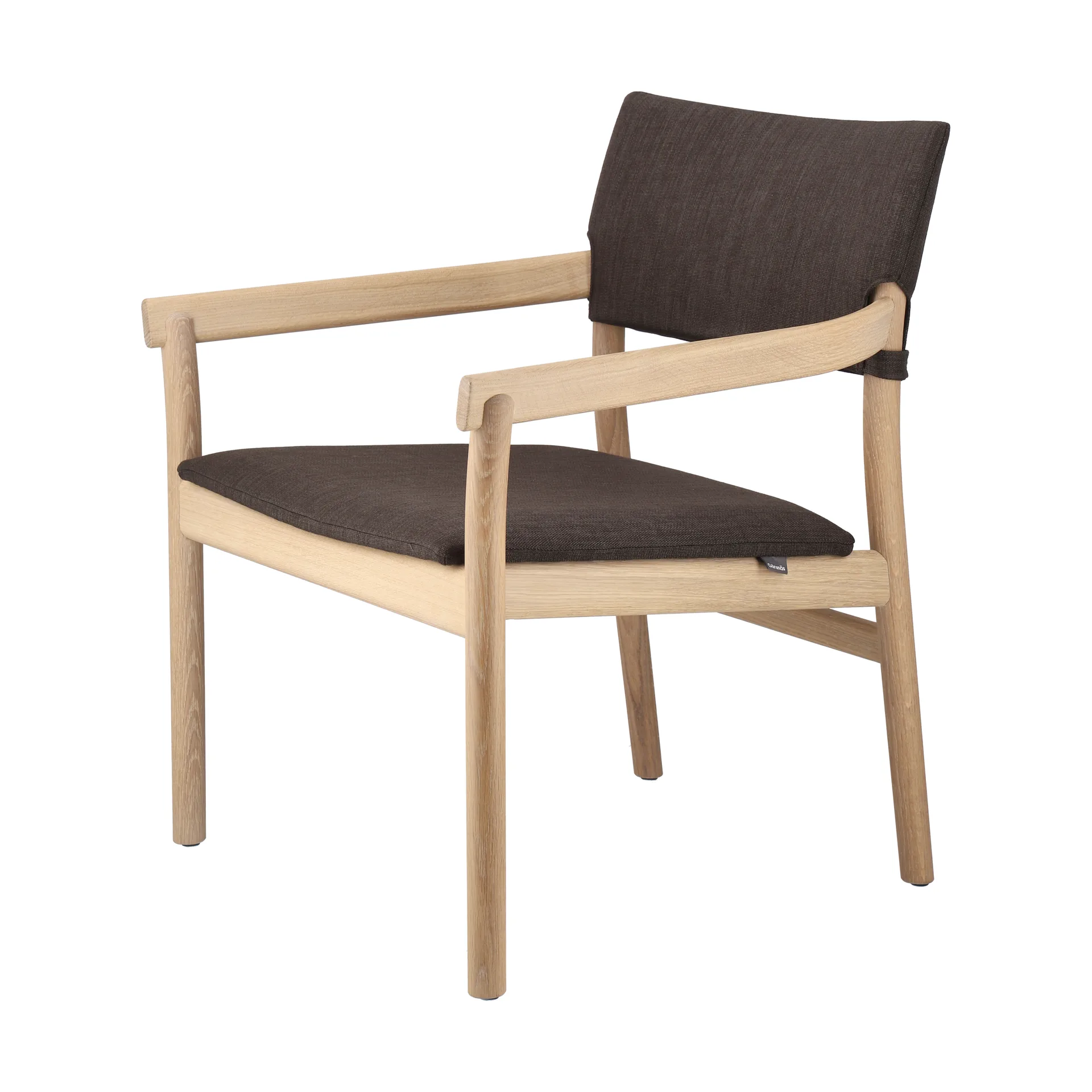 Vyn armchair upholstered back, Monocoat natural-Lido 46 Mole Gärsnäs