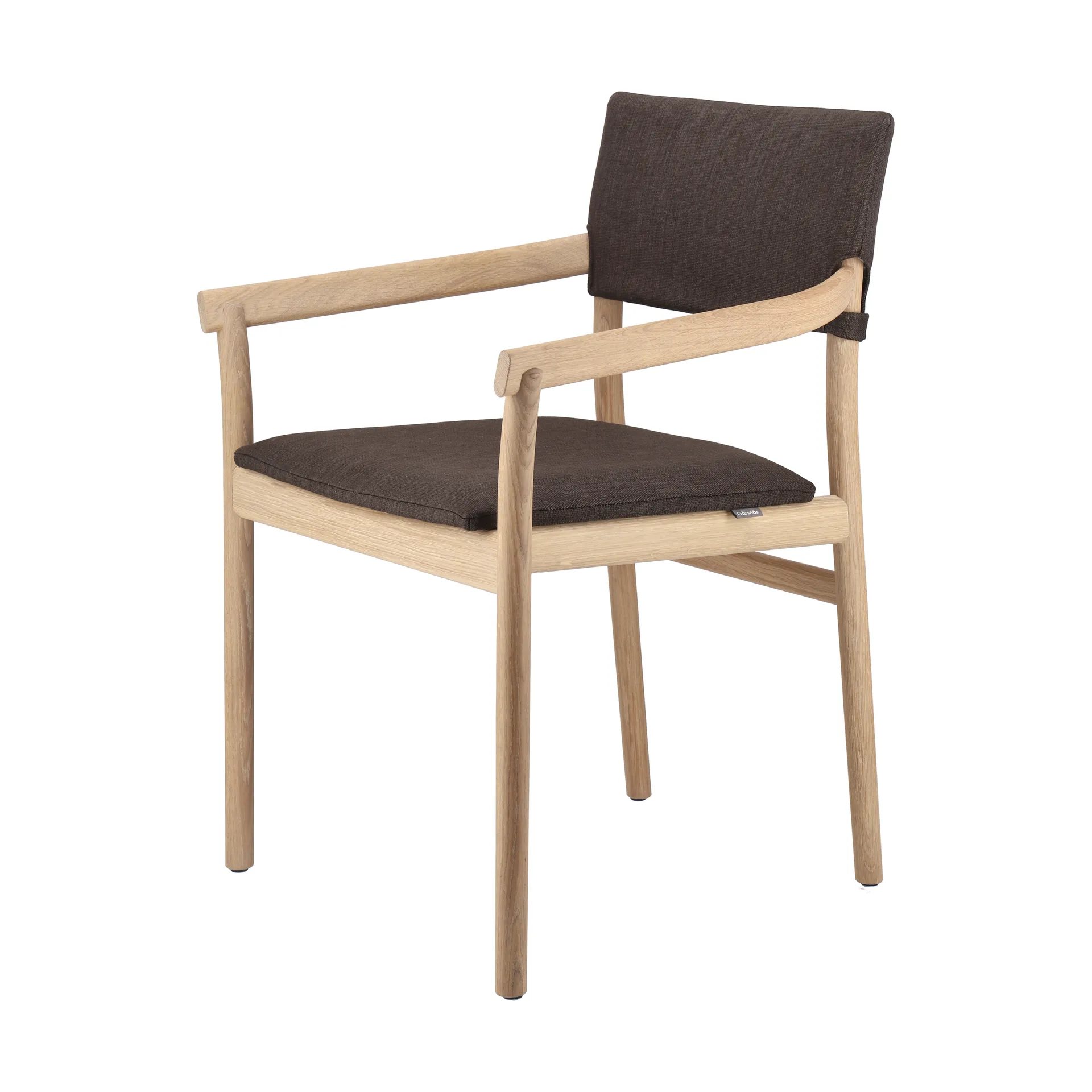Vyn chair upholstered back, Monocoat natural-Lido 46 Mole Gärsnäs