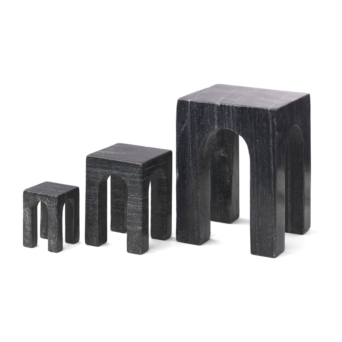 Gejst Arkis book end 3 pieces Black | Scandinavian Design | Porcelain figurines & sculptures | White