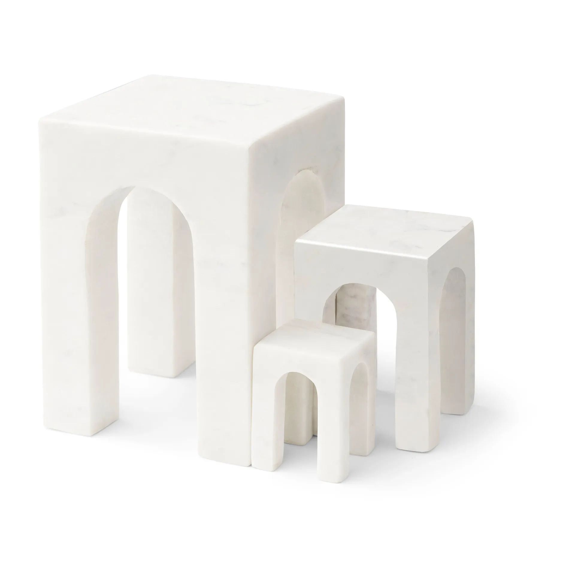 Arkis book end 3 pieces, White Gejst