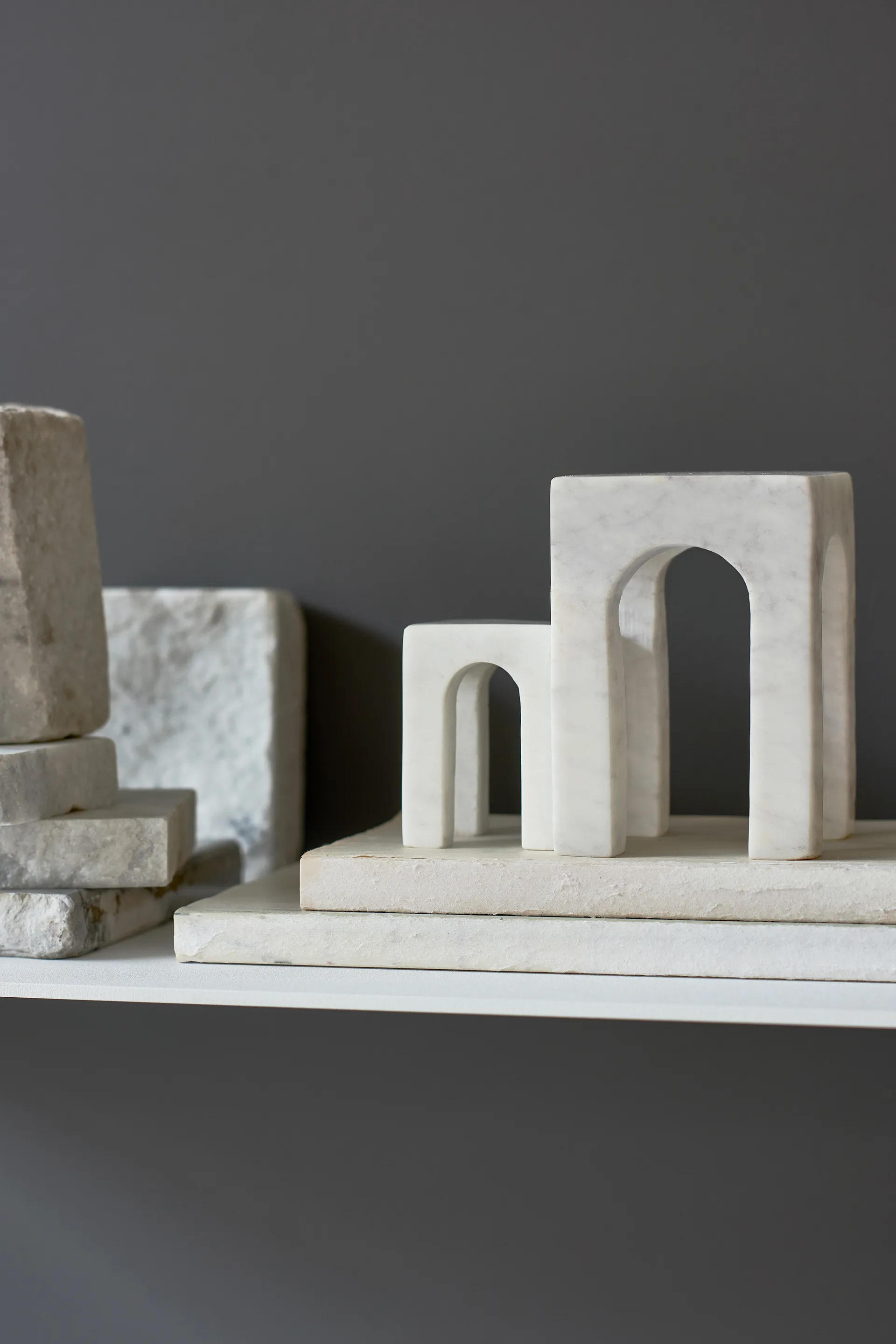 Arkis book end 3 pieces, White Gejst