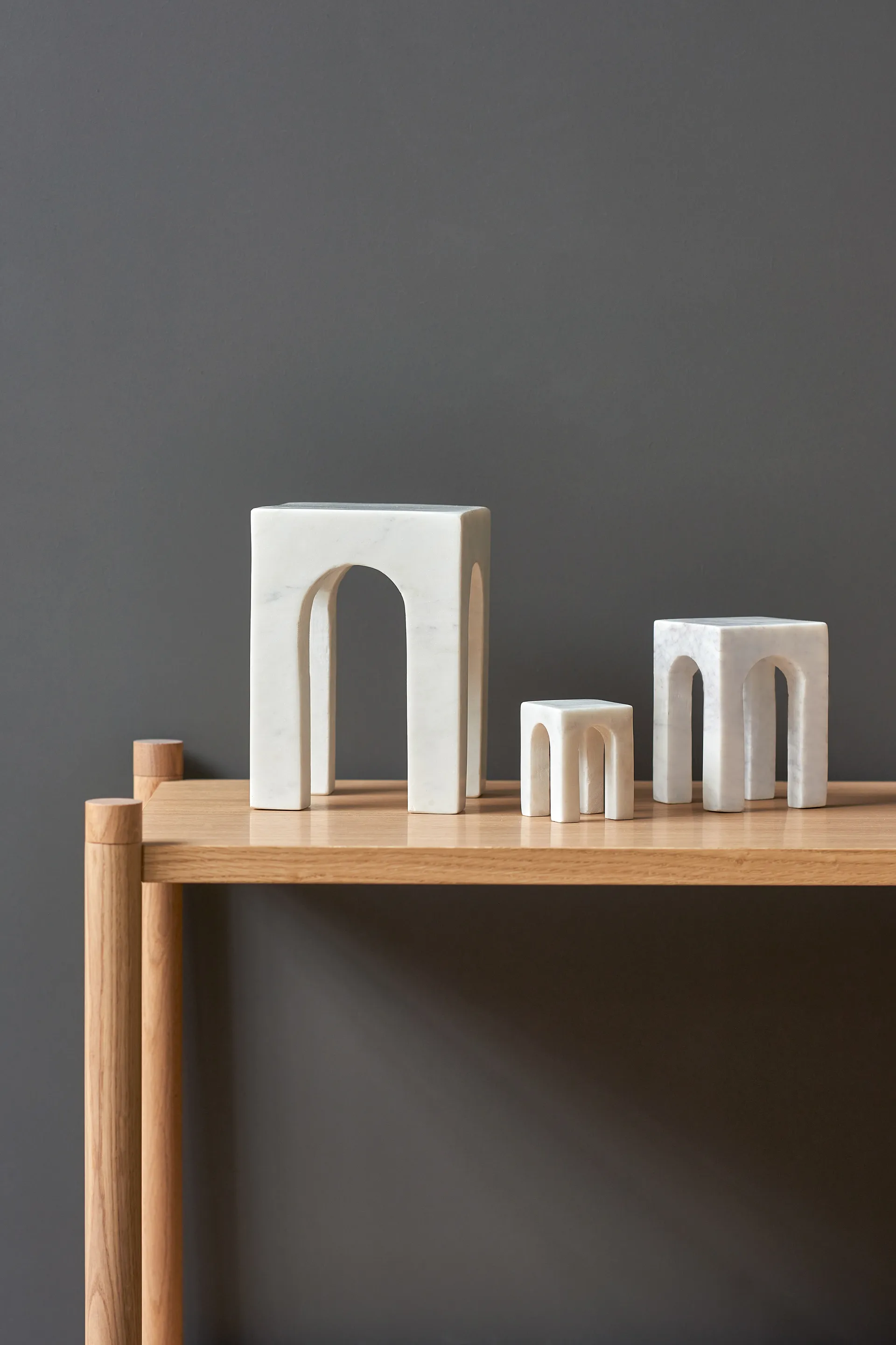 Arkis book end 3 pieces, White Gejst