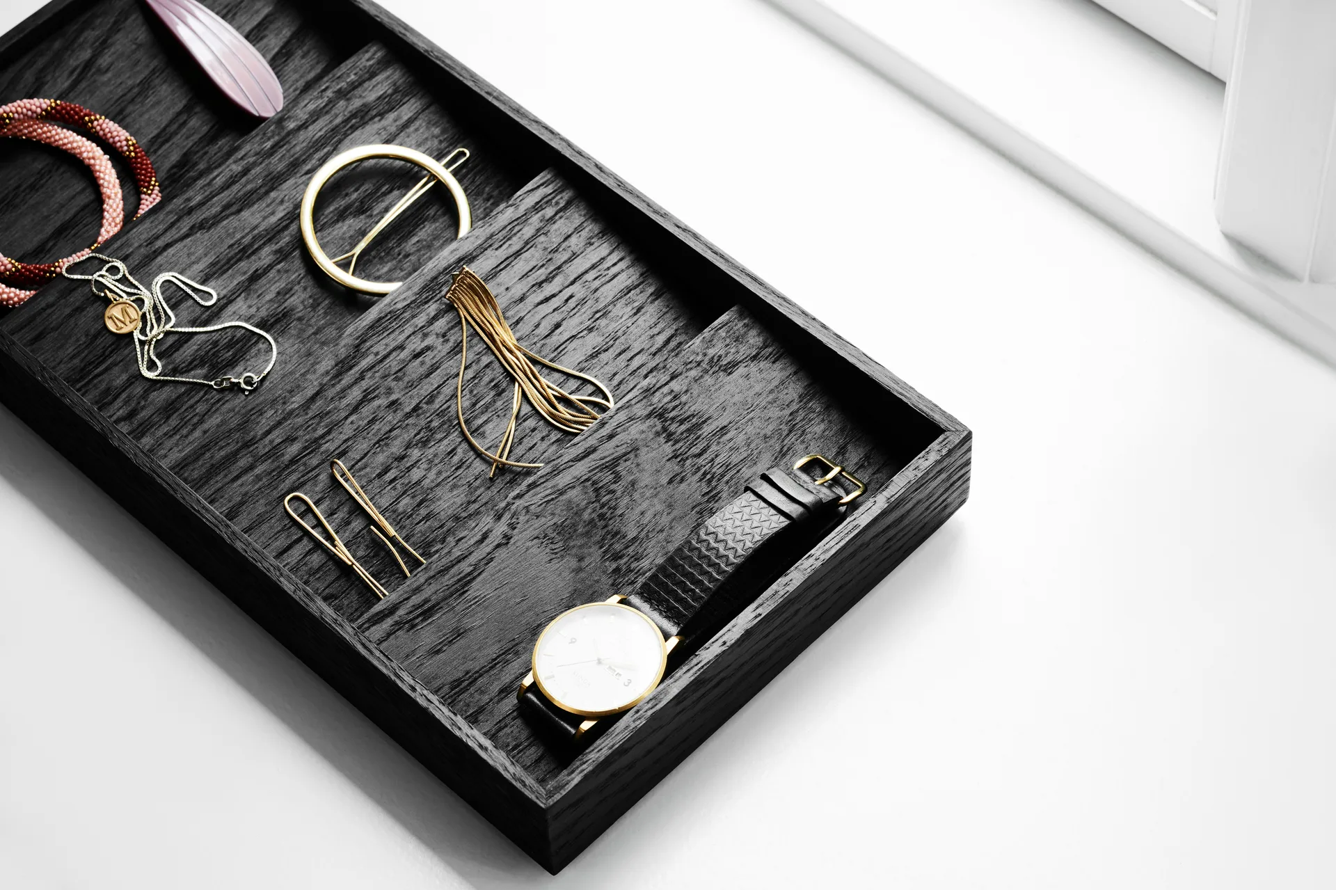 Duune organizer 4 storage tray, Black Gejst