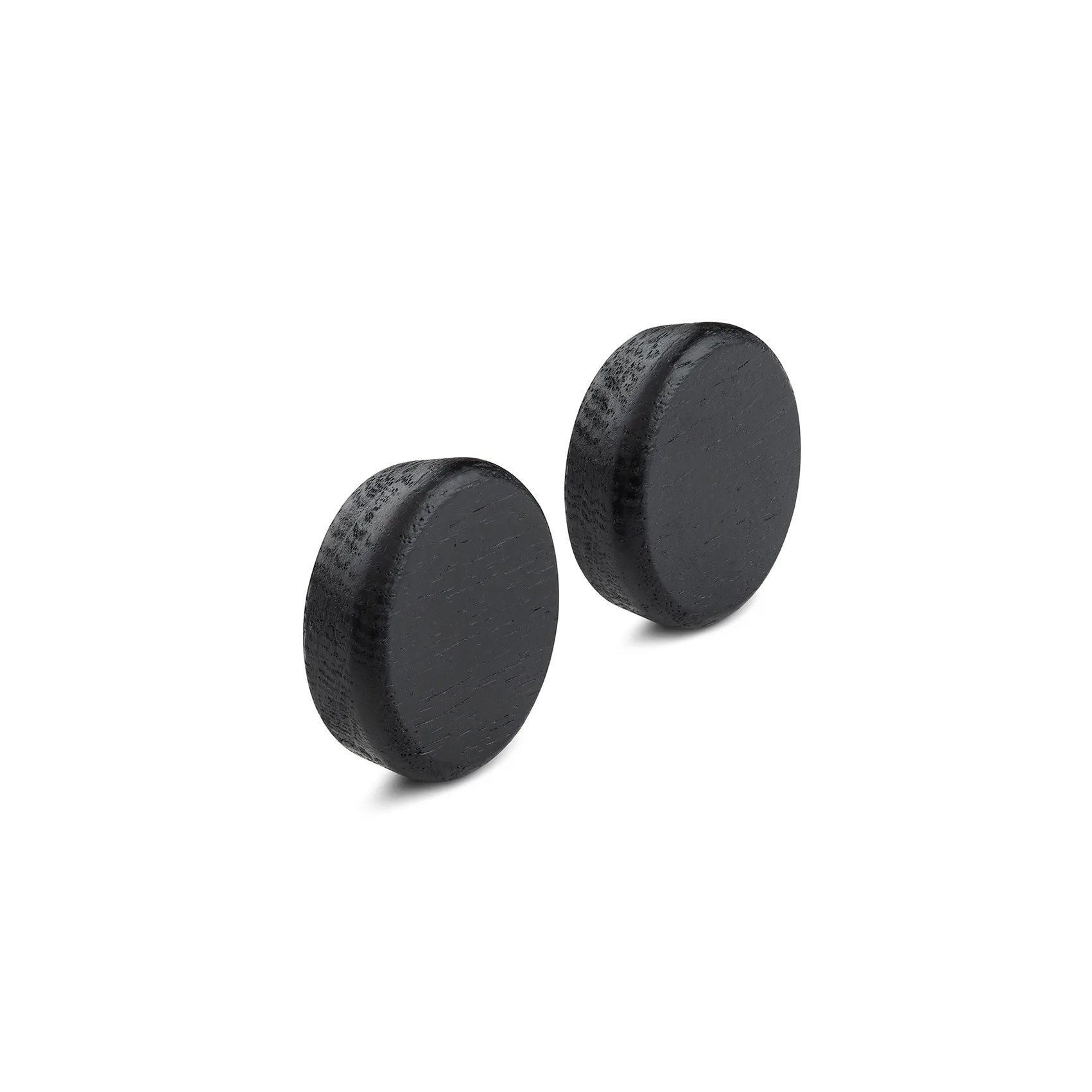 Flex Button knobs for magnetic strip 2-pack, black-stained oak Gejst