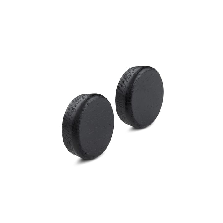 Flex Button knobs for magnetic strip 2-pack - black-stained oak - Gejst