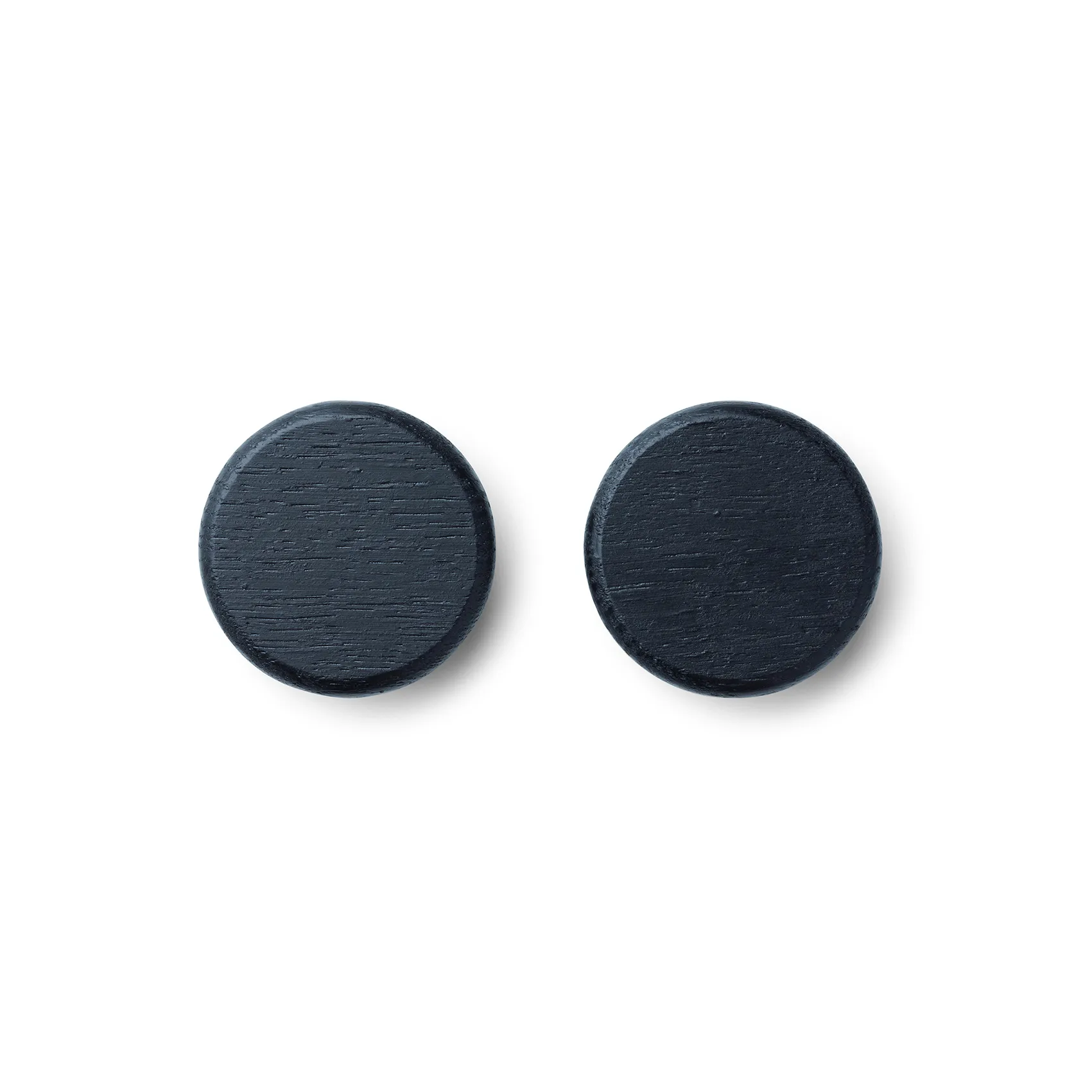Flex Button knobs for magnetic strip 2-pack, black-stained oak Gejst