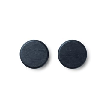 Flex Button knobs for magnetic strip 2-pack - black-stained oak - Gejst