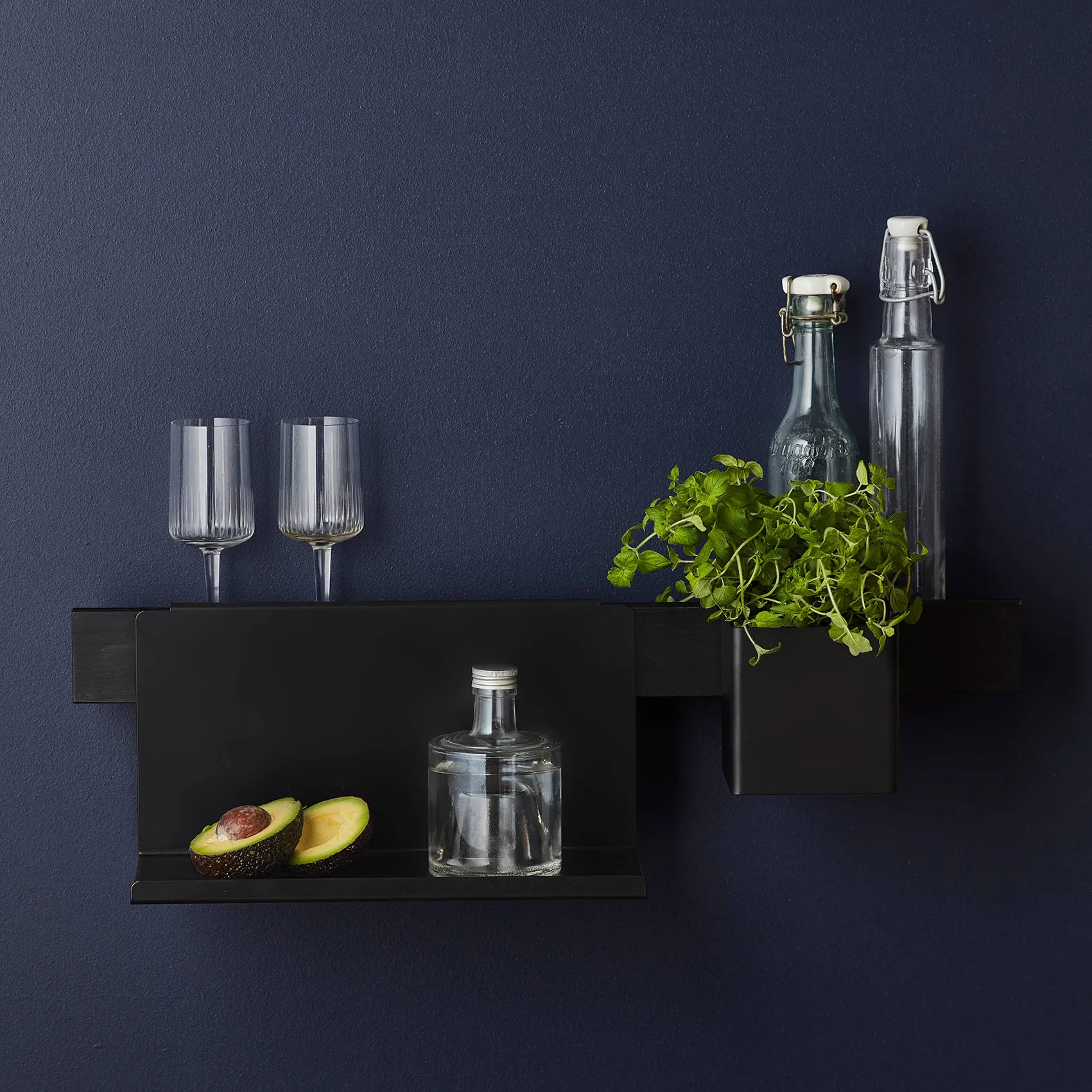 Flex Rail magnetic rail 60 cm, black-stained oak-black Gejst