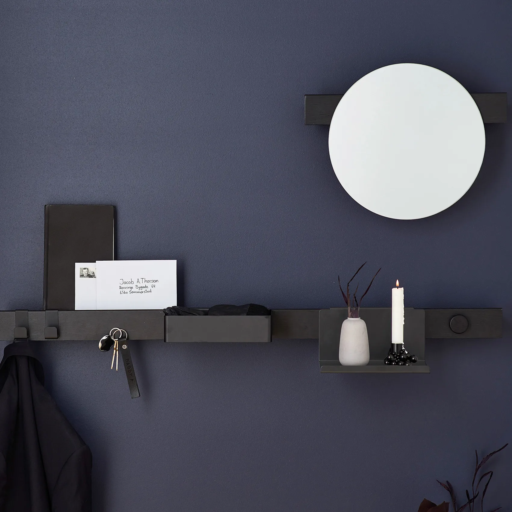 Flex Rail magnetic rail 60 cm, black-stained oak-black Gejst