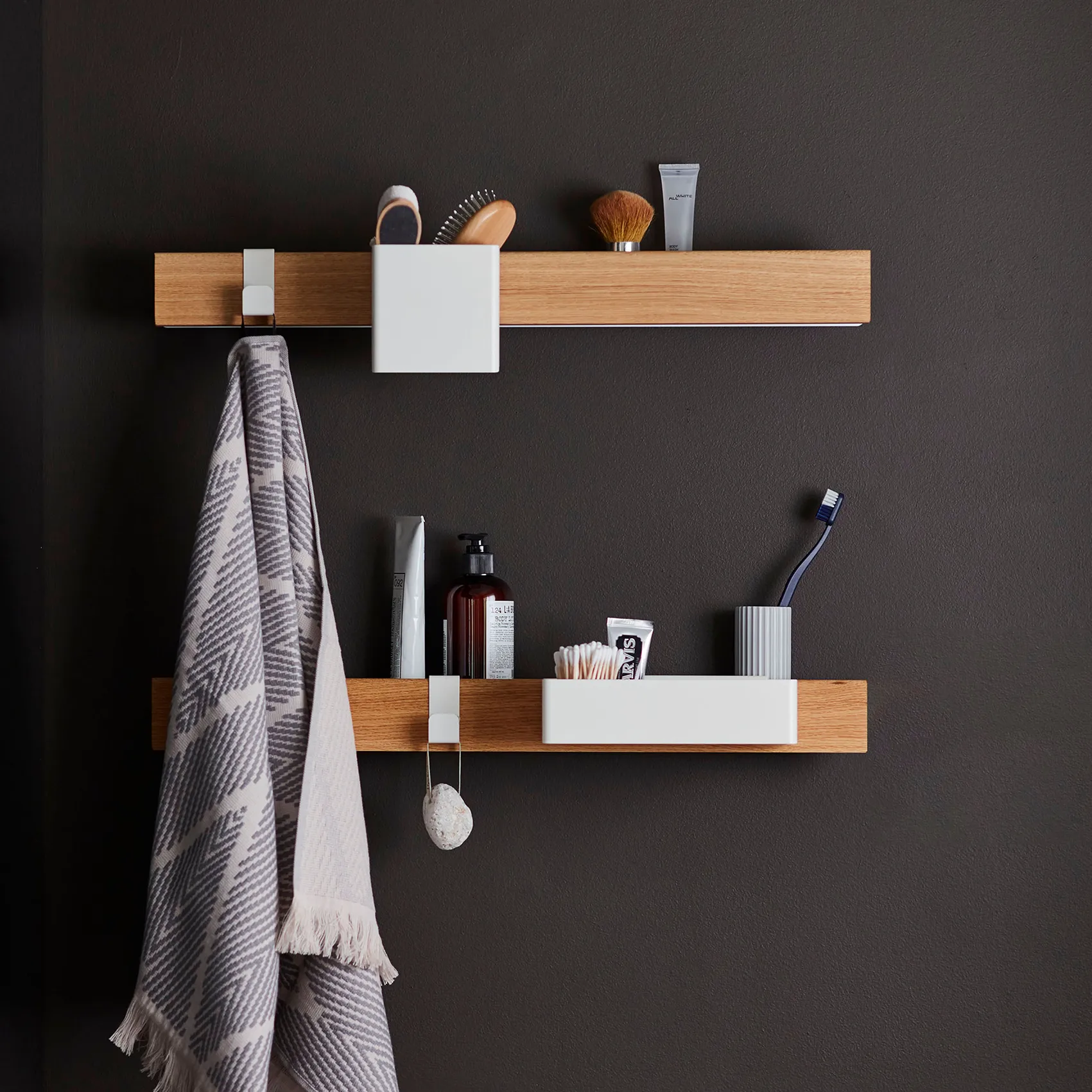 Flex Rail magnetic rail 60 cm, Oak-white Gejst