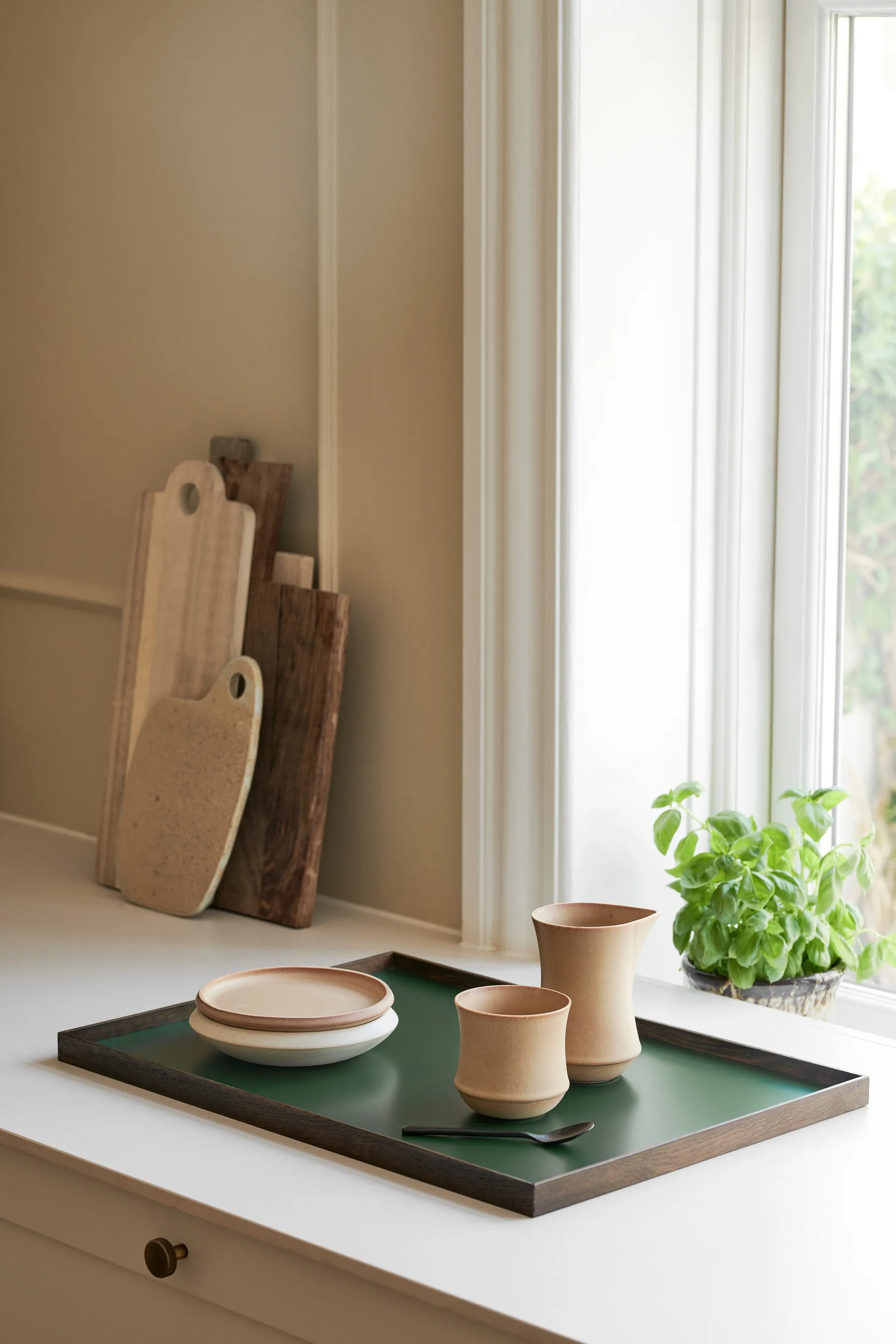 Frame tray large 35.5x50.6 cm, Smoked oak-green Gejst