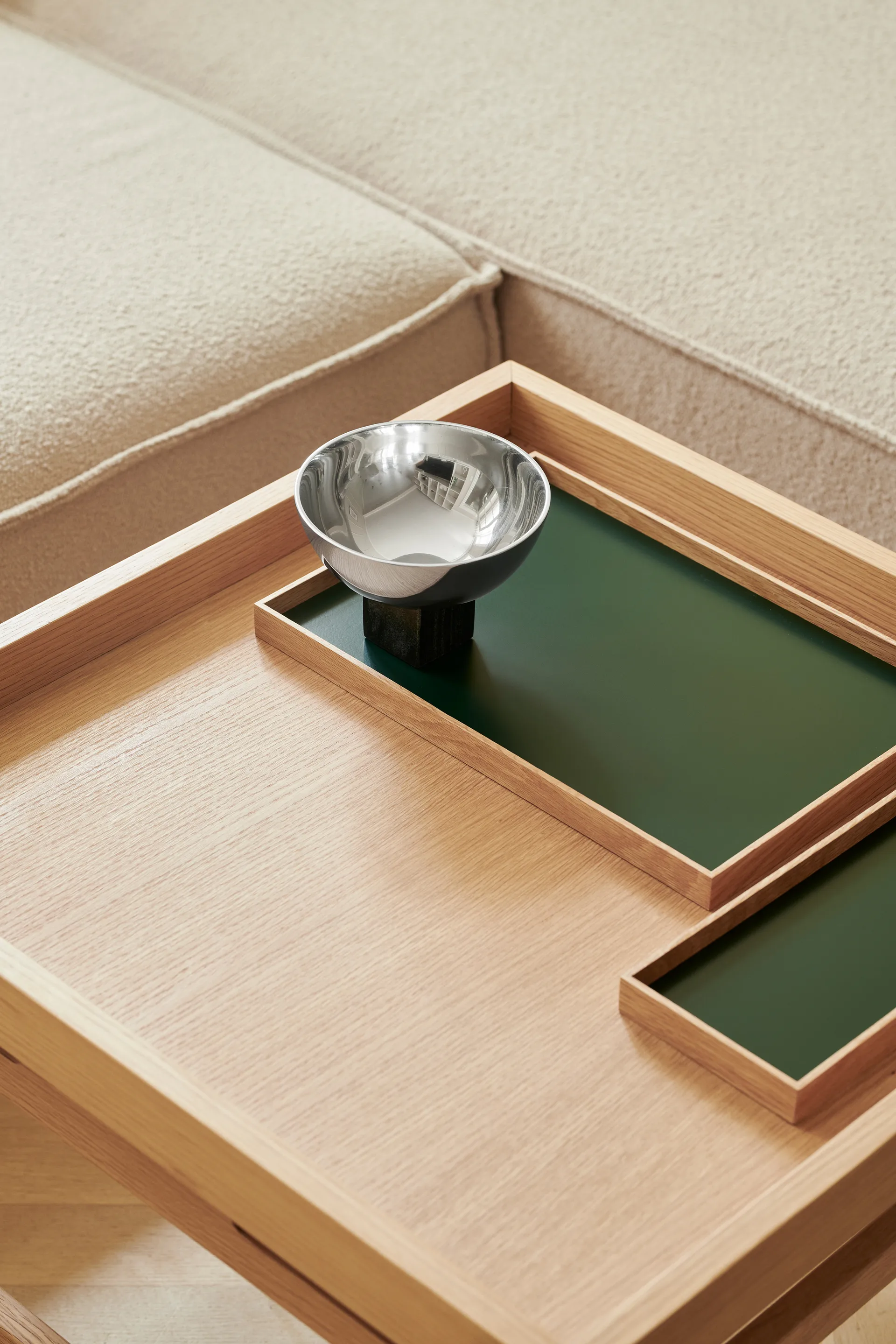 Frame tray small 11x32.4 cm, Oak-green Gejst