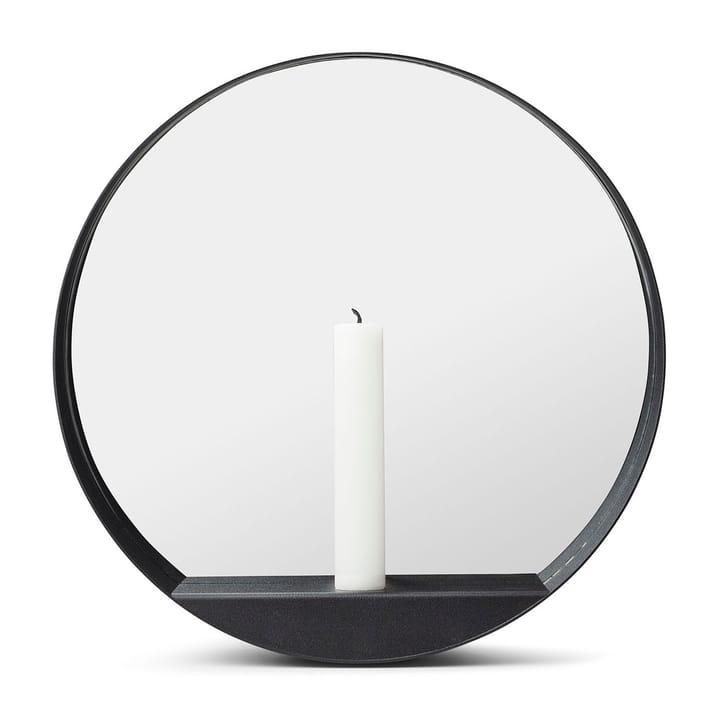 Glim mirror/candlestick Ø28 cm - black - Gejst