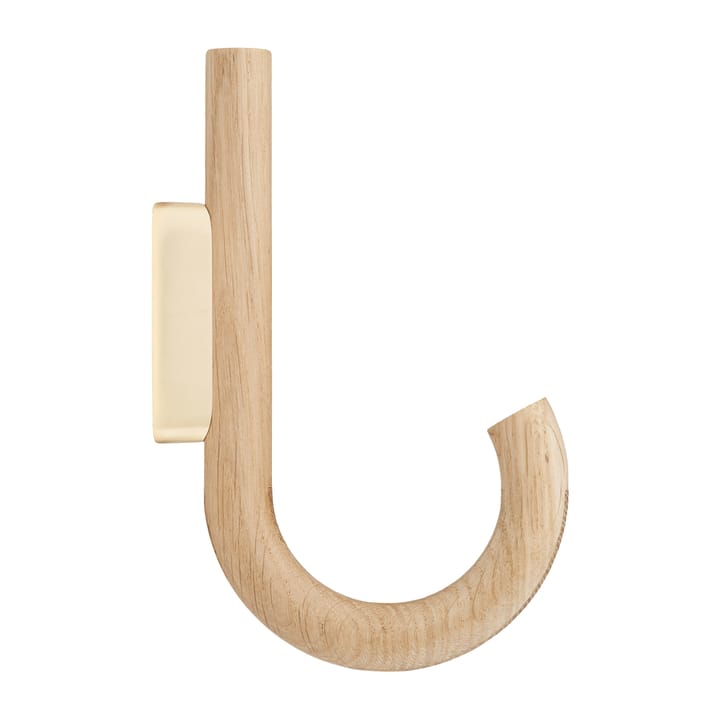 Hook hook 19 cm - Oak-brass - Gejst